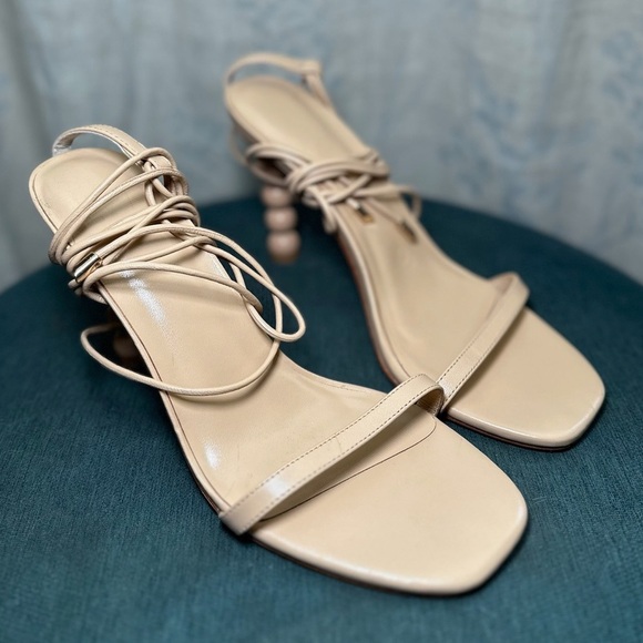 LPA | Mel Lace Up Ankle Heel In Nude Size: 8.5 - Picture 2 of 7